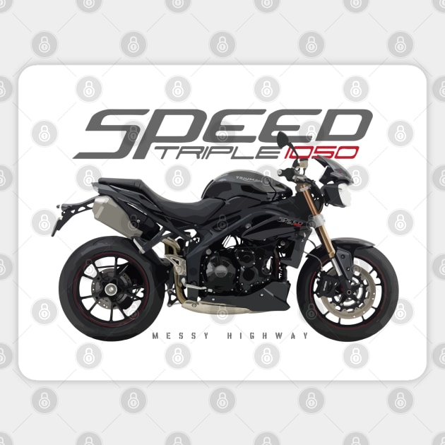 Triumph Speed Triple 15 black, sl Magnet by MessyHighway